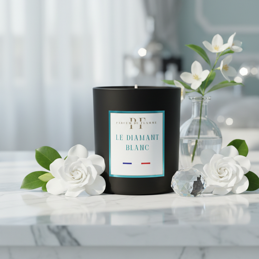 Bougie Le Diamant Blanc – mise en scène