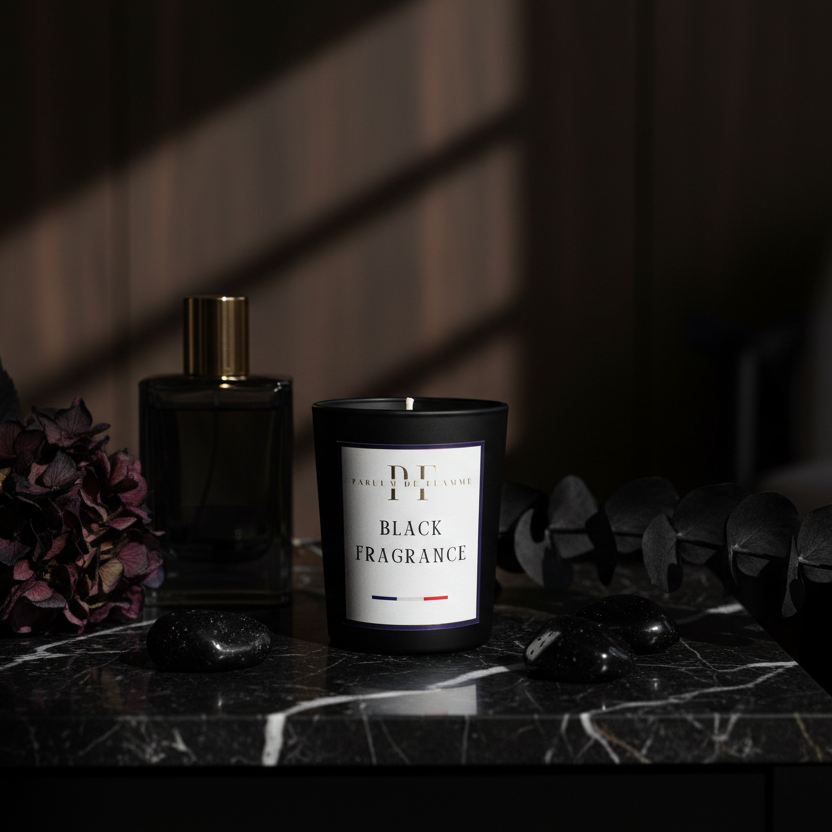 Mise en scène Black Fragrance — univers luxe